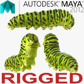 Caterpillar Rigged for Maya